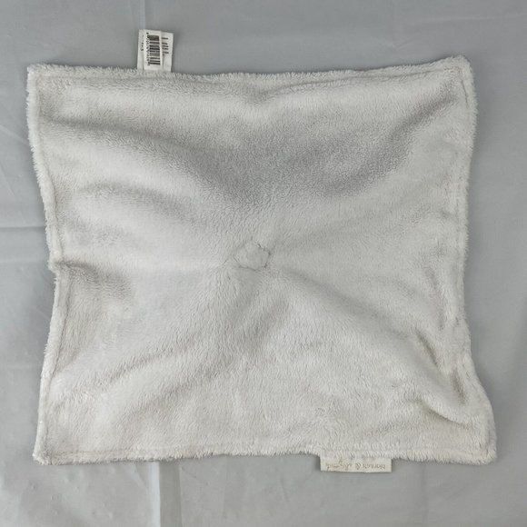 Blankets & Beyond Teddy Bear Grey White Polka Dot Lovey Blanket Pacifier Holder - Picture 5 of 7